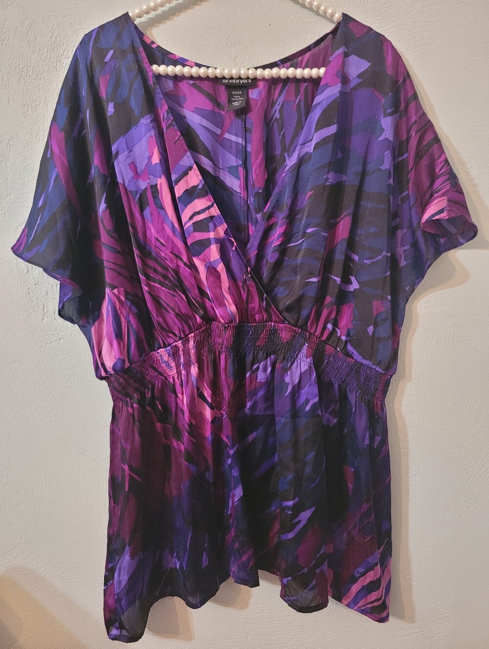 Lane Bryant Colorful Ans Flowy Tunic Plus Size Top Size 22/24